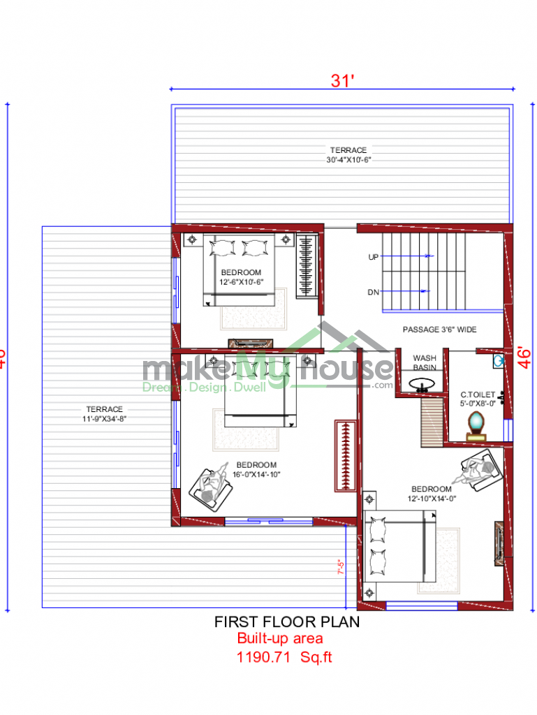 31x46 Floor Plan