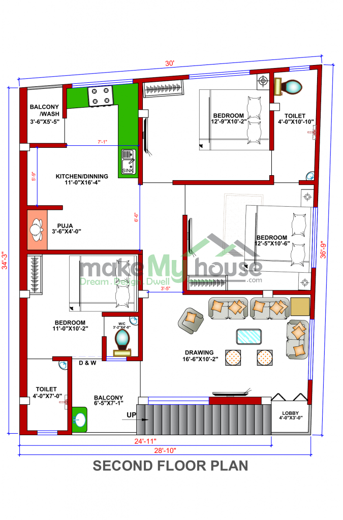 2 storey house layout plan