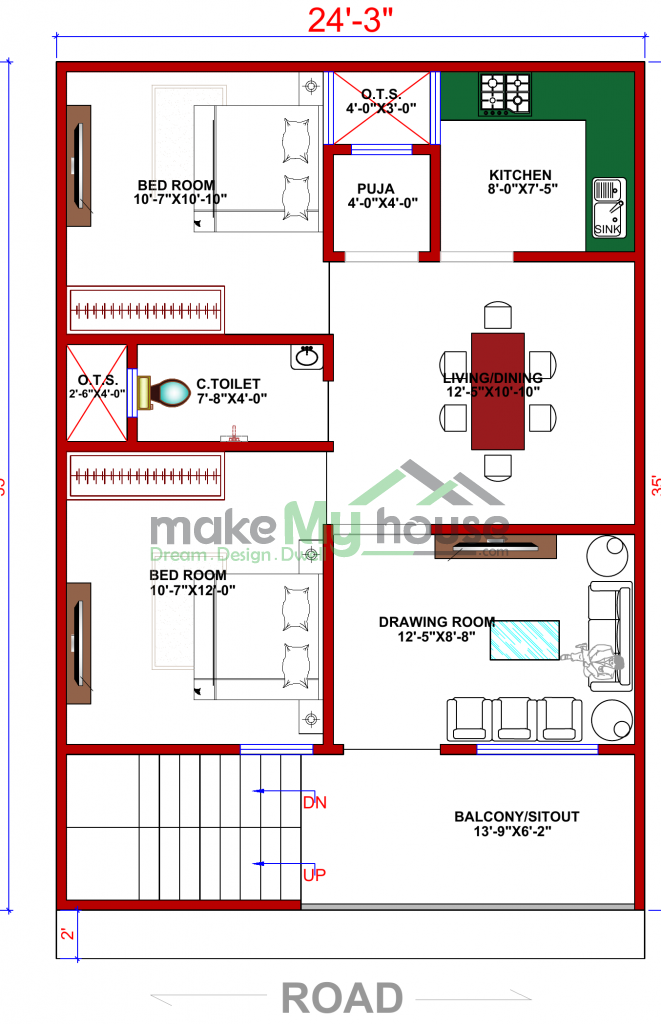 G+1 house design