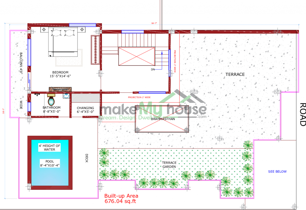 North facing floor plan