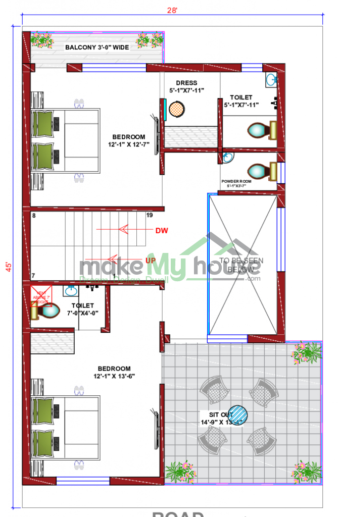 28x45 Floor Plan