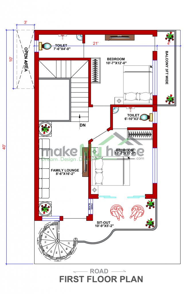 2 floor house plan