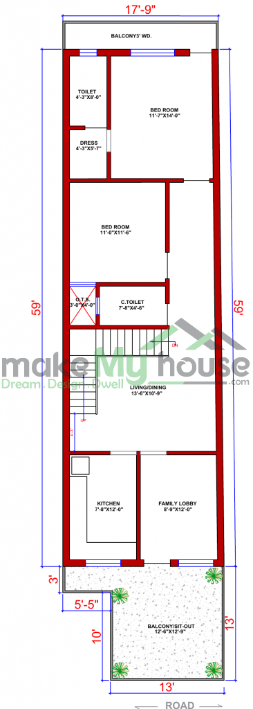 2 storey floor plan