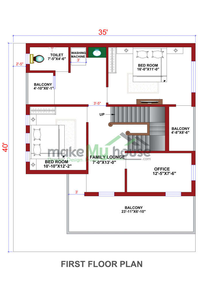 modern house plan elevation