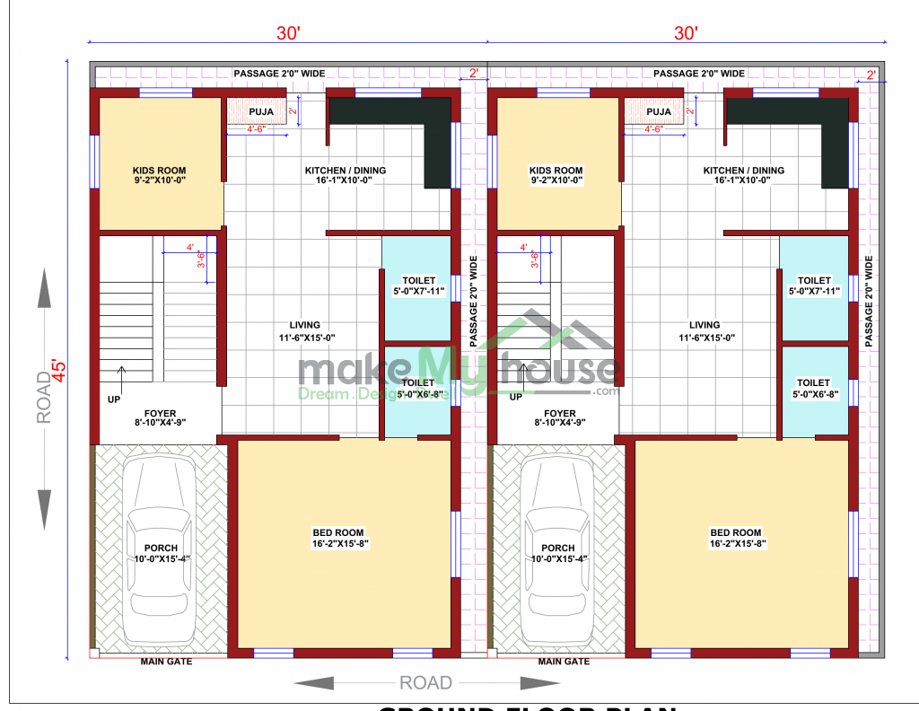 60x50 House Plan