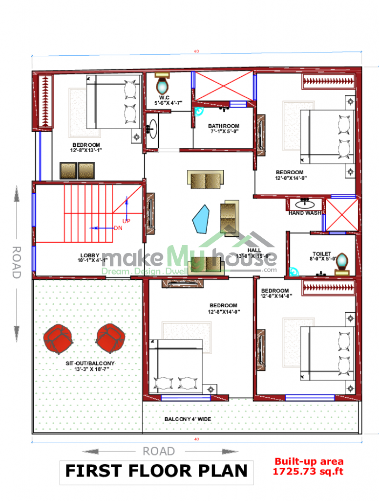 40x45 Floor Plan