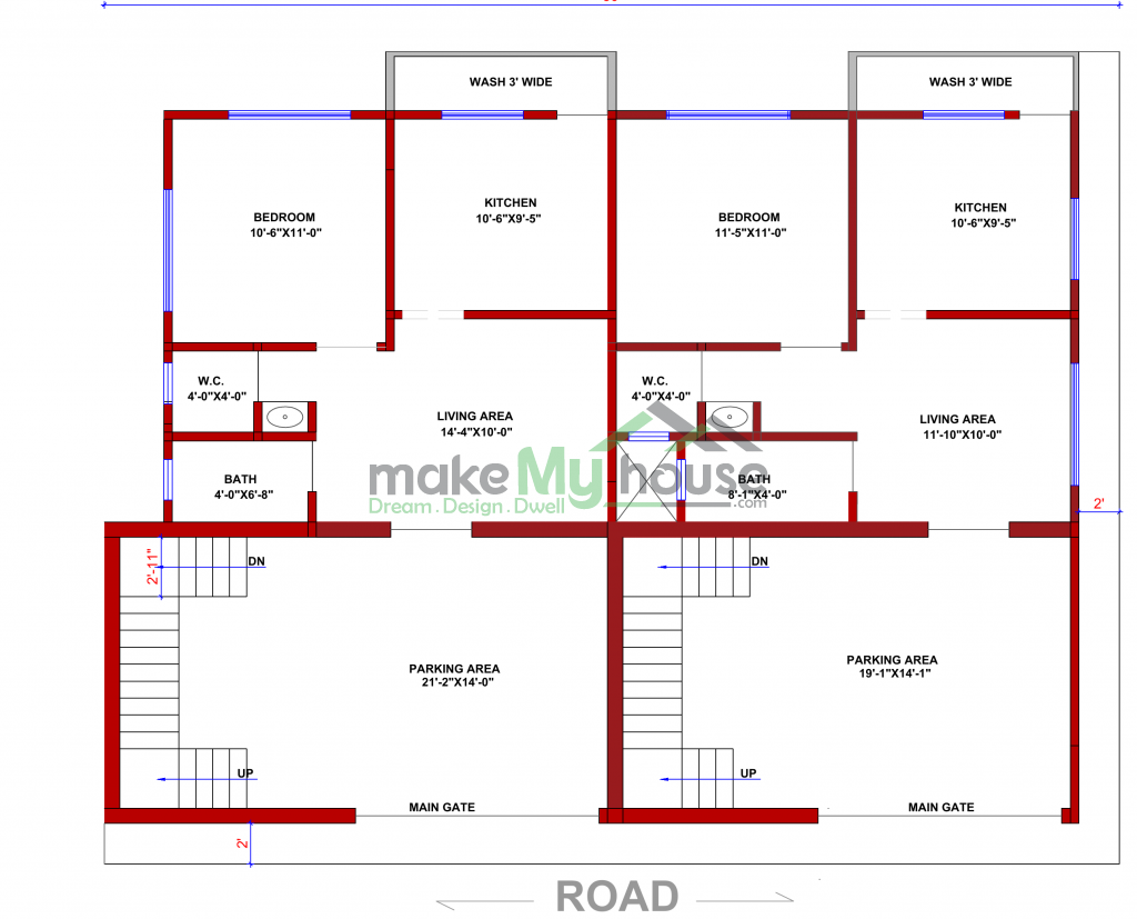 modern house plan elevation