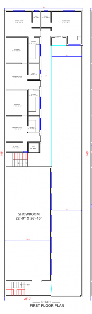 modern house plan elevation