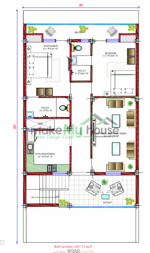 30x60 house plan