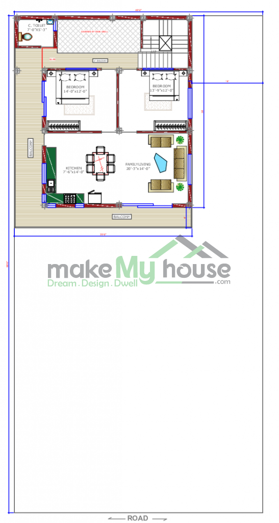 Duplex First Floor Plan