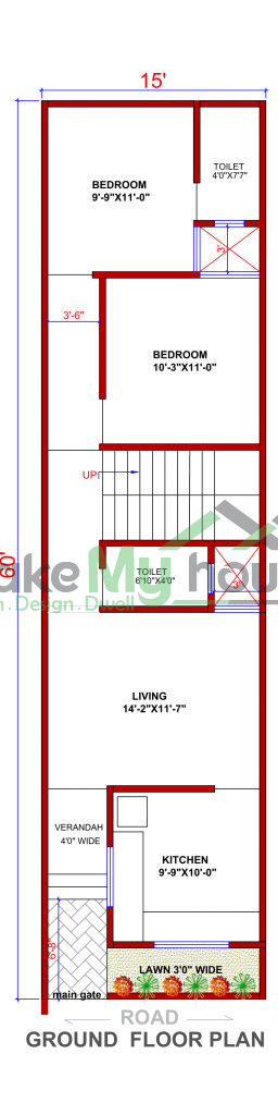 15x60 Floor Plan