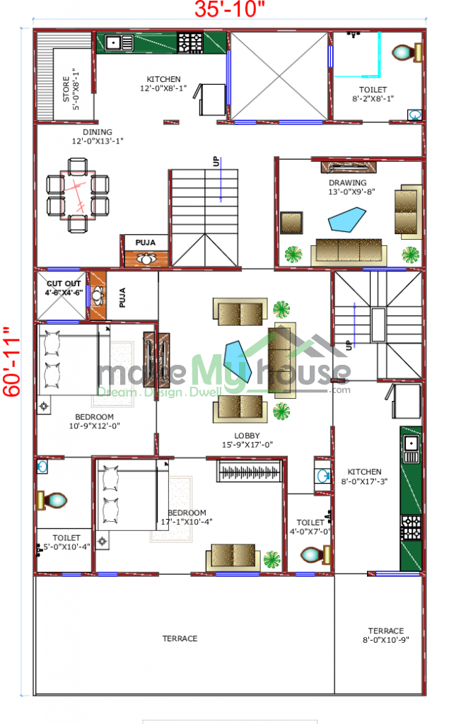 3 storey house plan