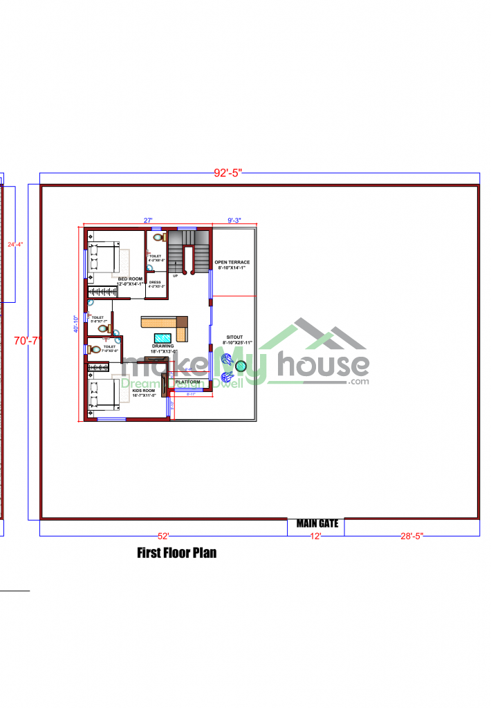 92X70 Floor Plan