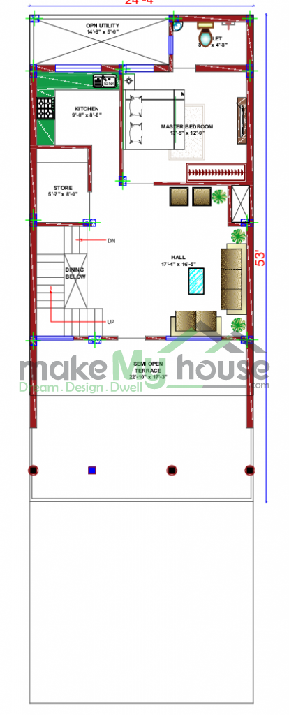 24x75 House Plan