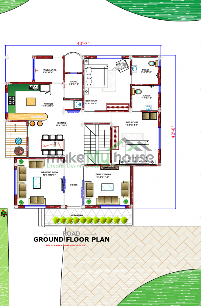 east facing floor plan 