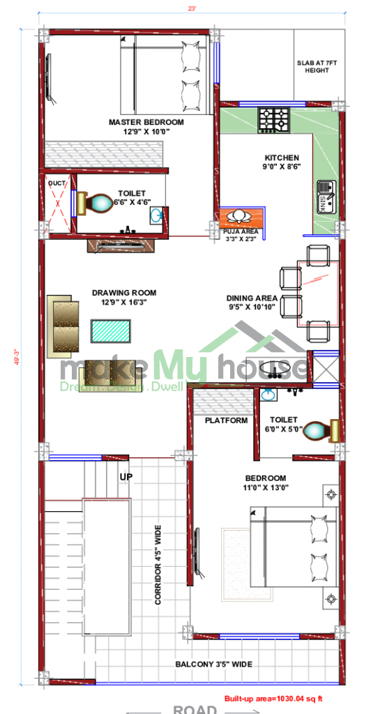 west facing elevation design