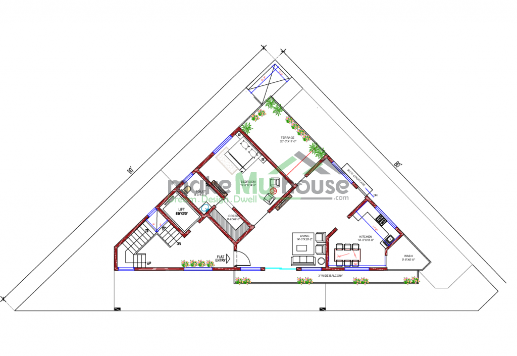 90x80 Floor Plan