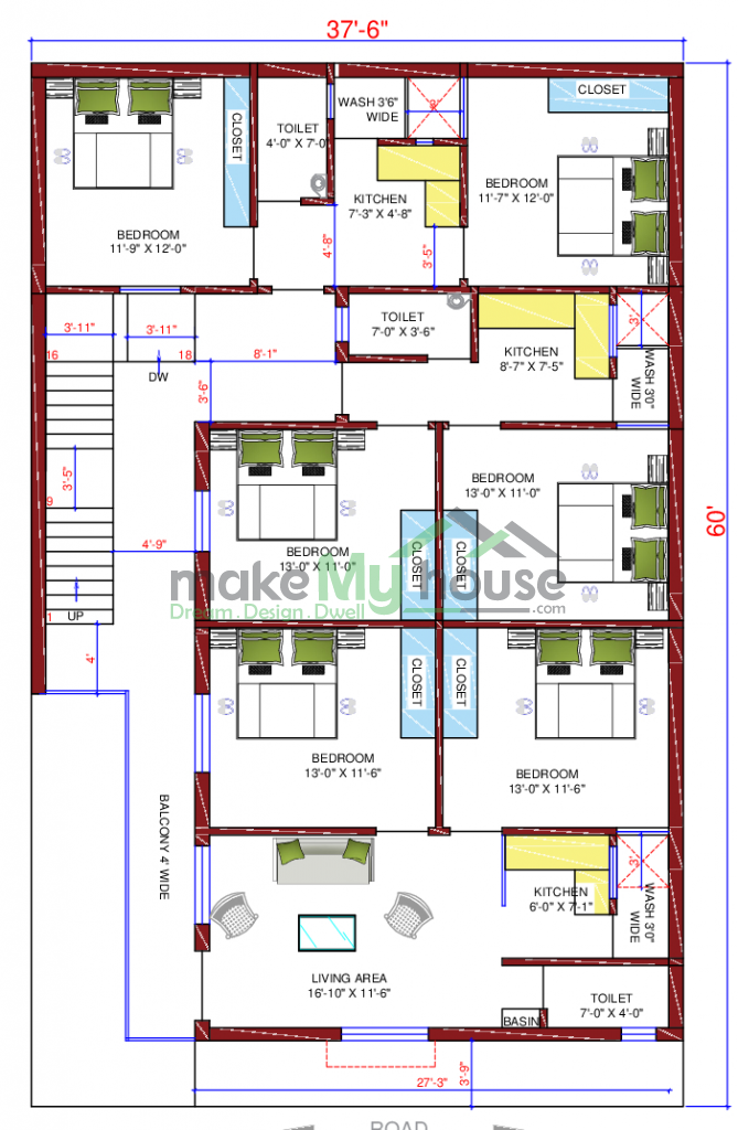 West facing house plan