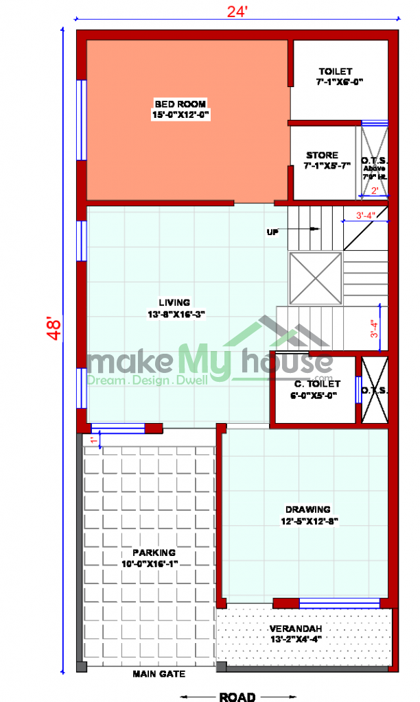 24x48 House Plan