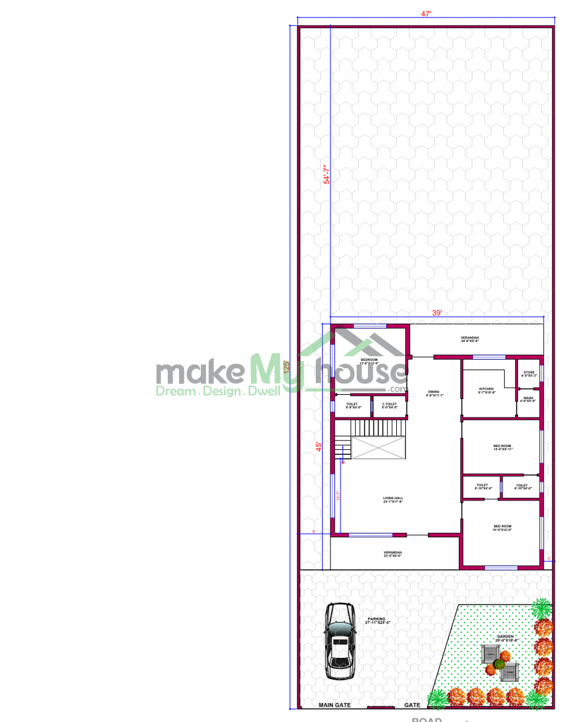 47X121 Floor Plan