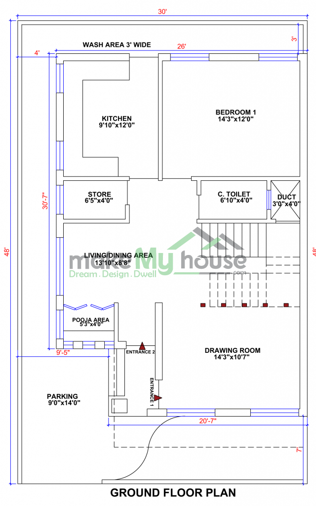 G+1 house design