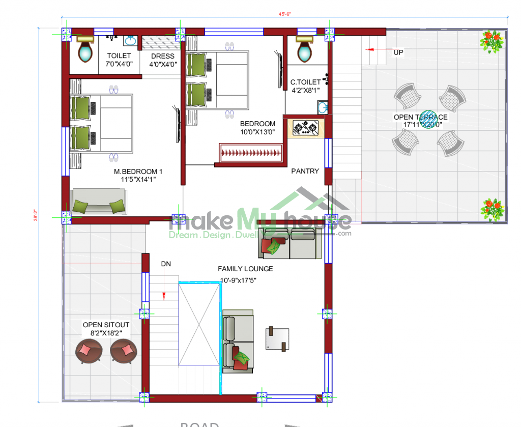 north east facing floor plan