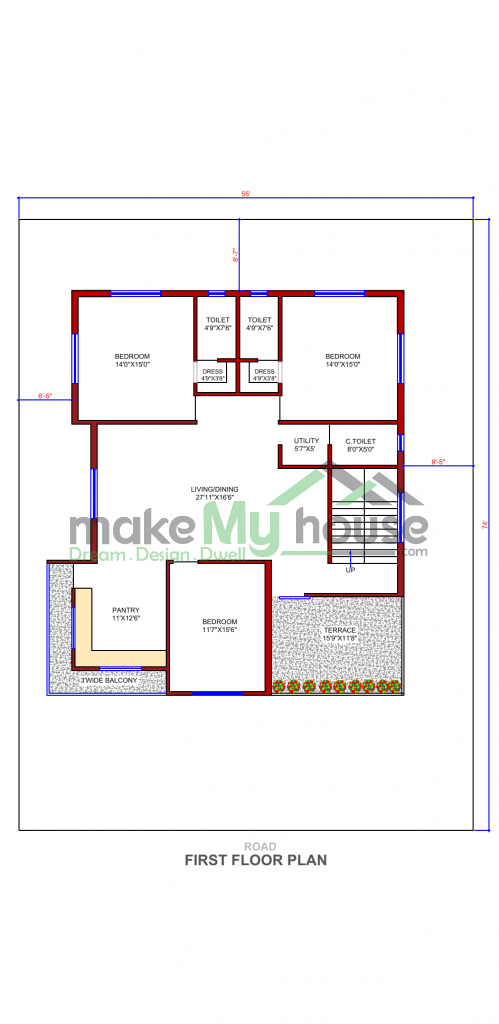 5 BHK House Plan