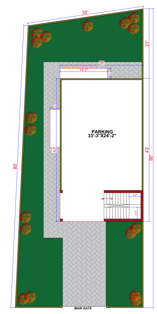 35x85 Floor Plan