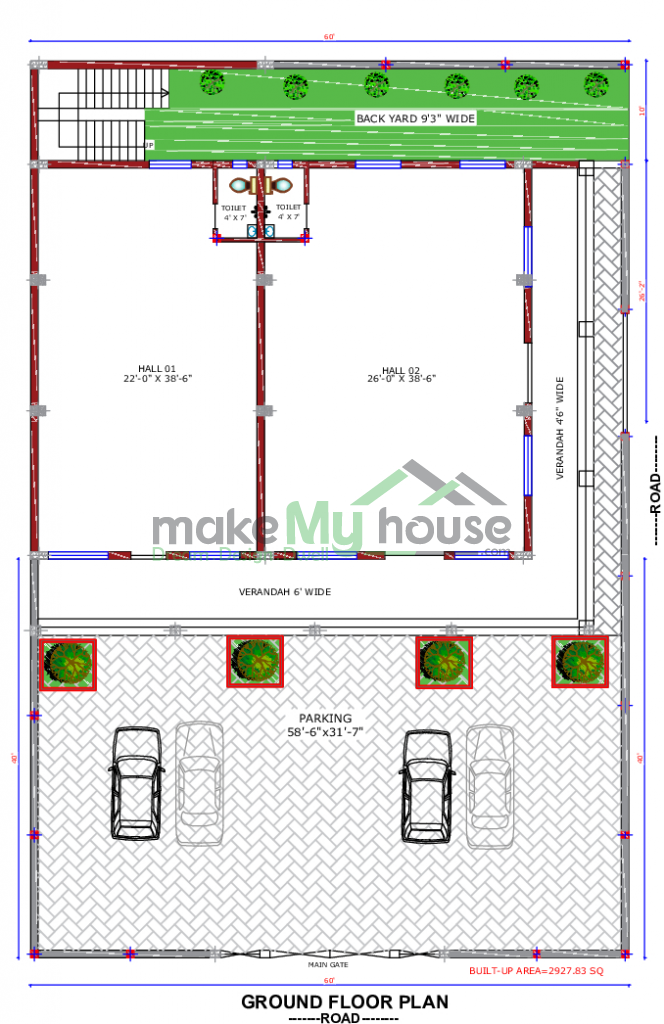 duplex floor plan