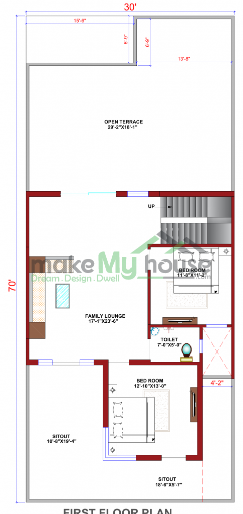 modern house plan elevation