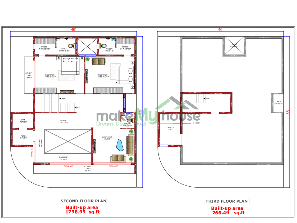 3 storey house plan