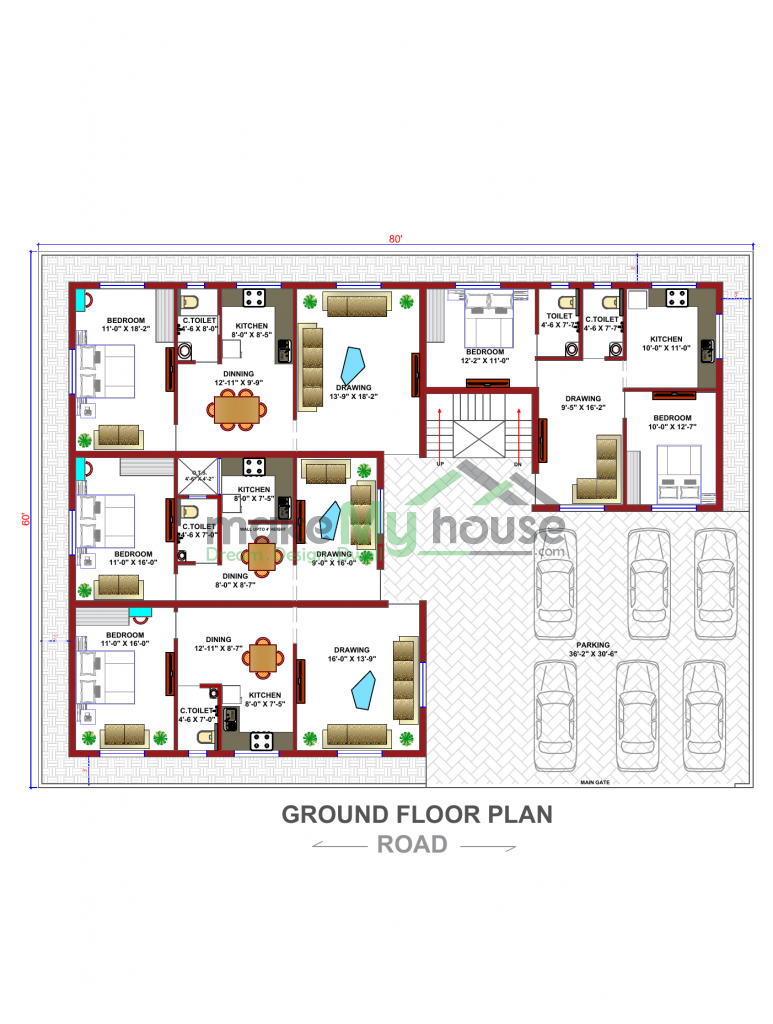 Three Floor House Design