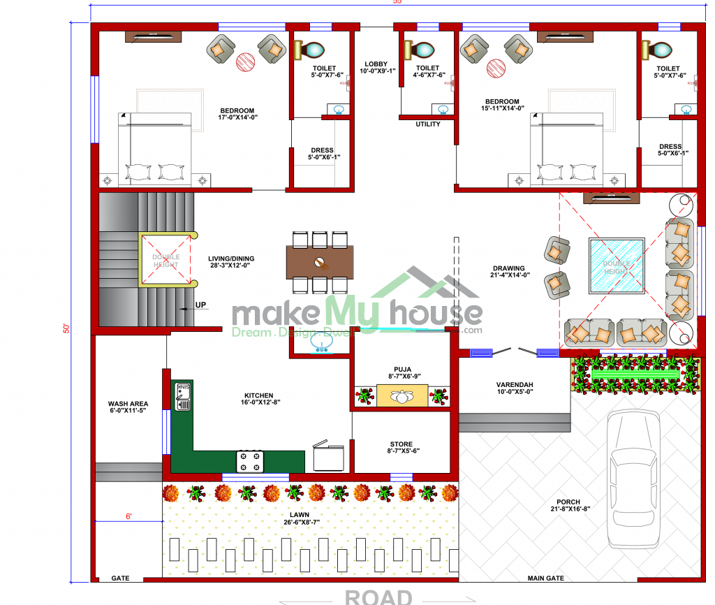 G+1 house design