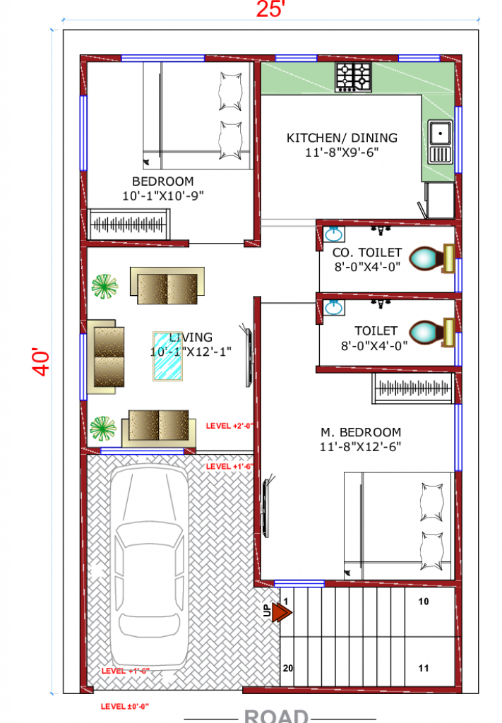 West facing floor plan