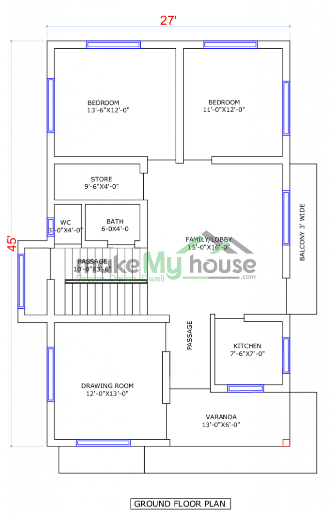 double storey house plan