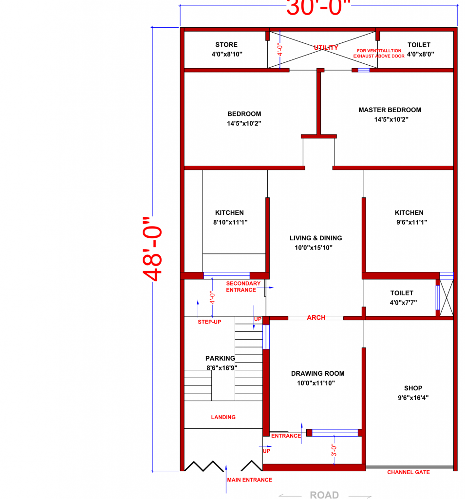 30x48 Floor Plan