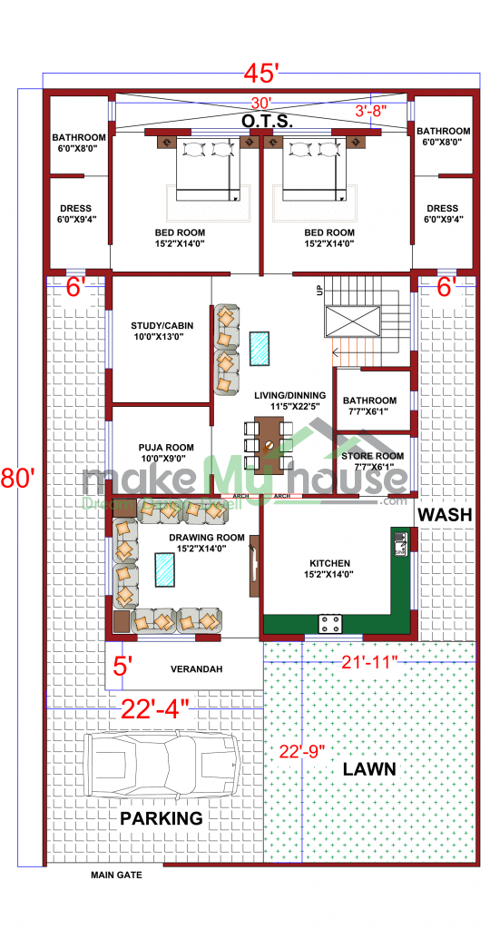 plan of indian house