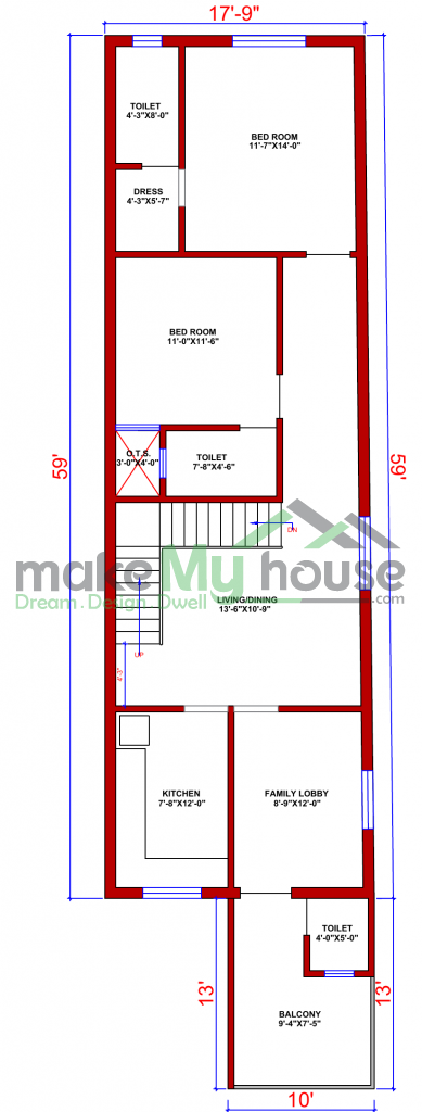 18X60 Floor Plan