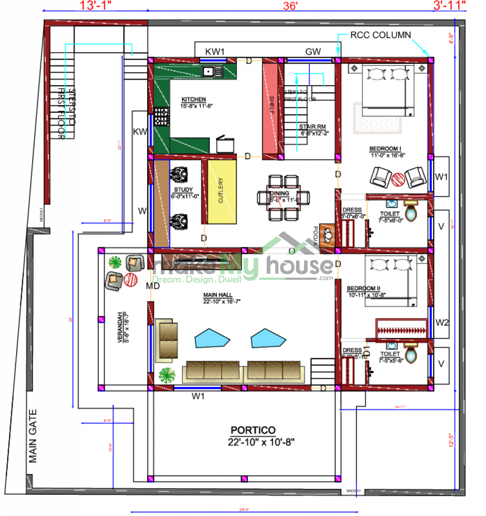 52x58 Floor Plan