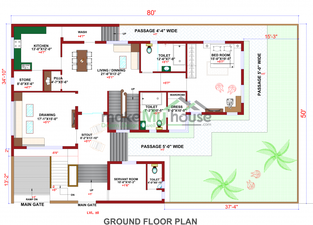 elevation design with tiles