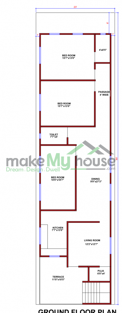 floor plan with lawn