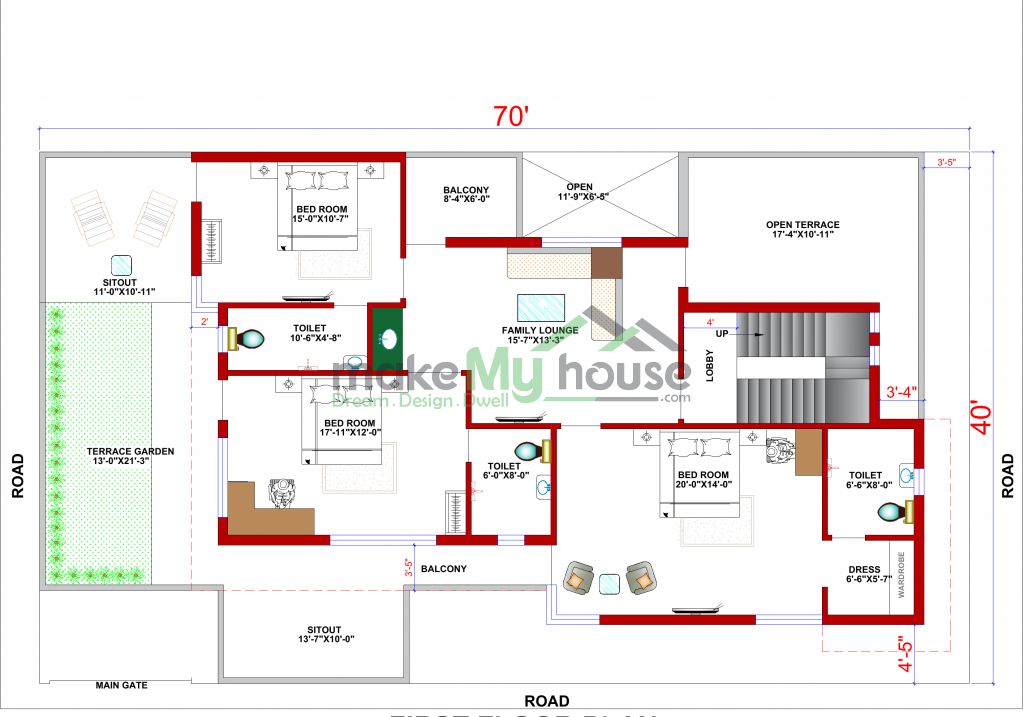 plan of duplex house