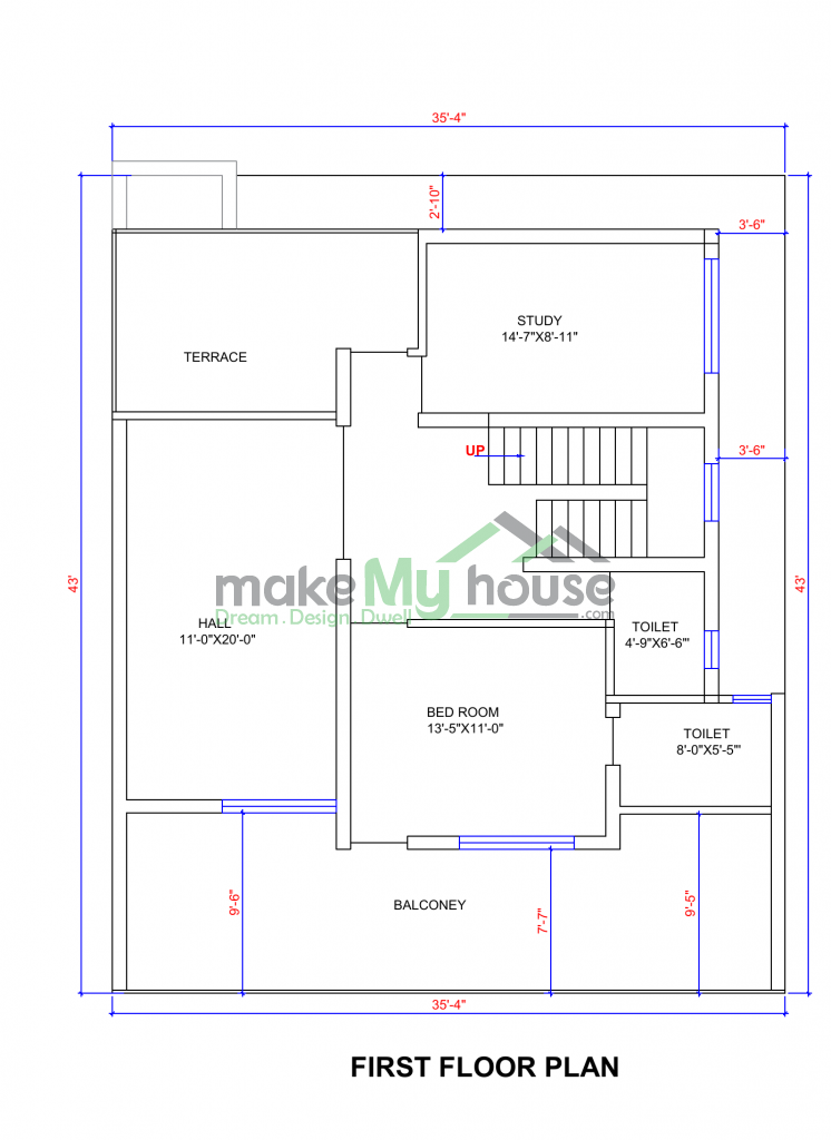 35x43 House Plan