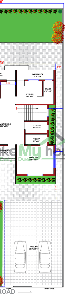 49X108 Floor Plan