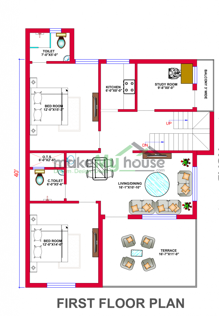 plan of duplex house