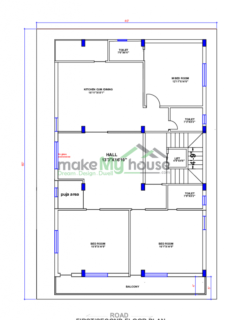 40x60 Floor Plan 