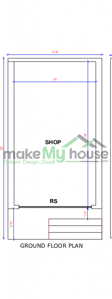 residential cum commercial building elevation