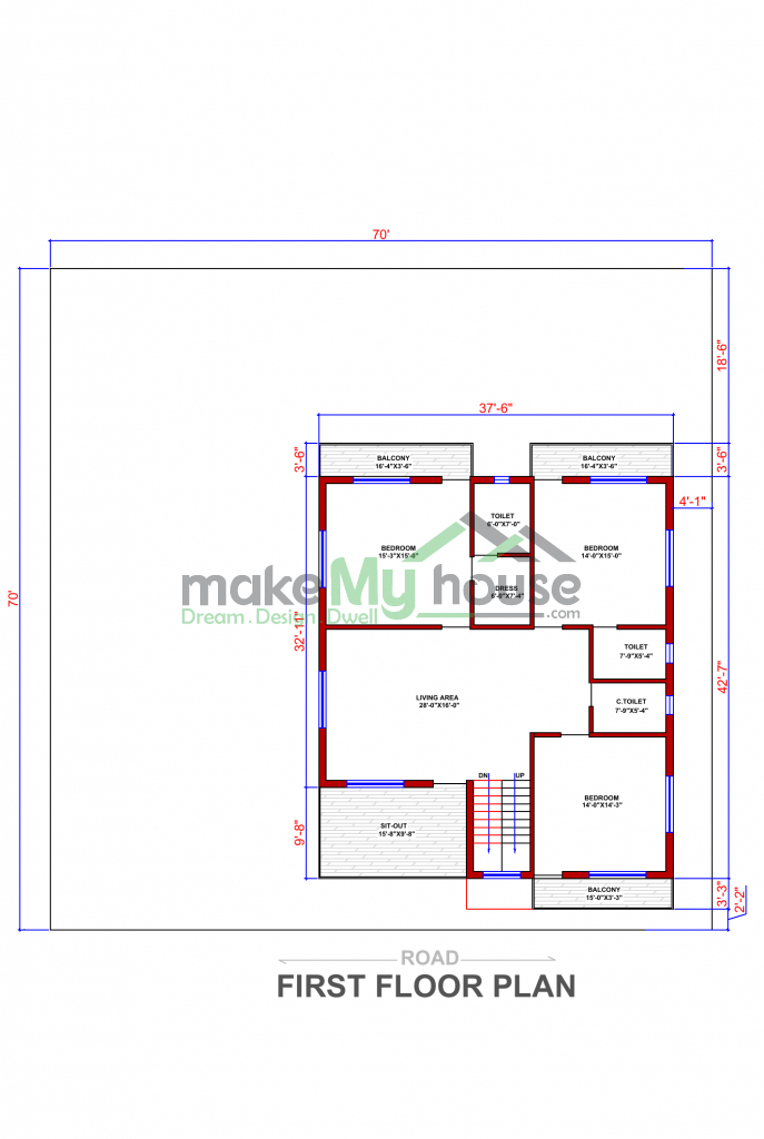 70x70 Floor Plan