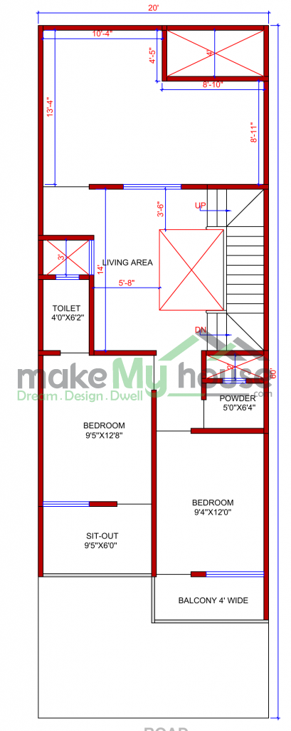 20x60 House Plan