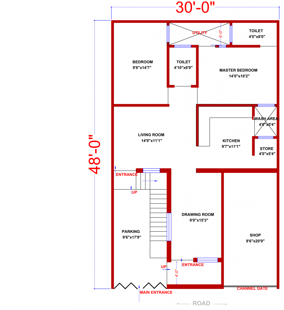 simple house floor plan